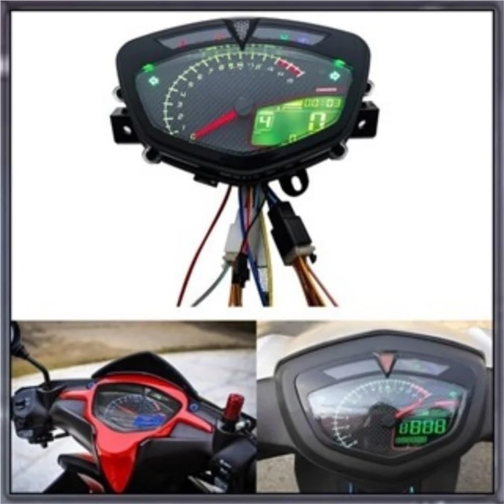 odómetro Velocímetro de motocicleta LCD RPM tacómetro medidor accesorios digitales para Lc135 V1 para Júpiter MX Uma