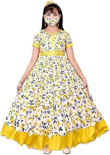 Girls Short Sleeve Casual Western Gown Dress Stylish Fashion Outfit Everyday Party Dress Price In India