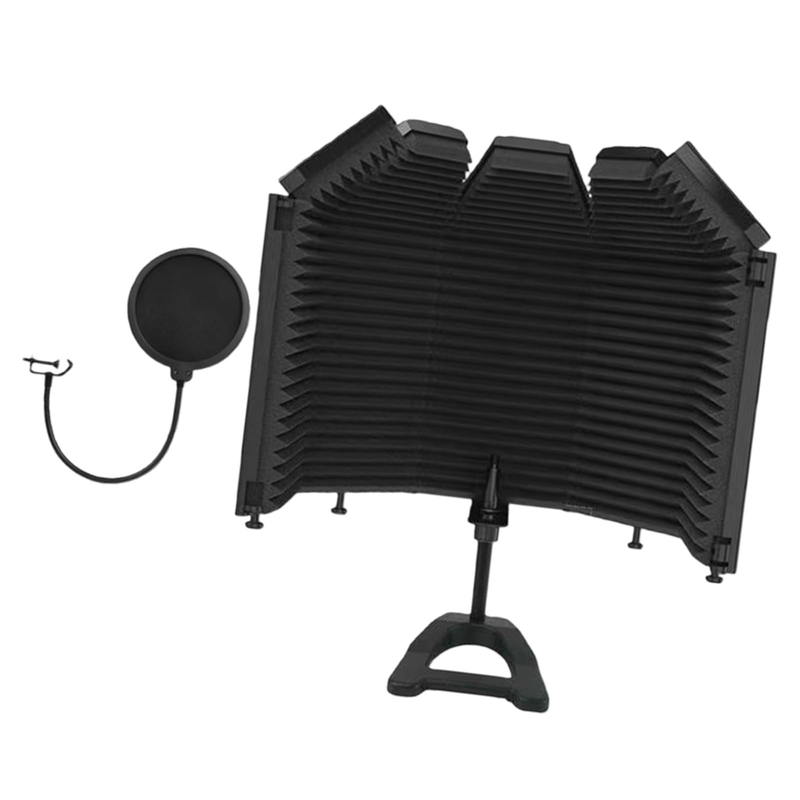Cubierta plegable para micrófonos con aislamiento de micrófono profesional, mejora la voz clara, perfecta para músicos, radiodifusores, insonorización, protección de micrófonos