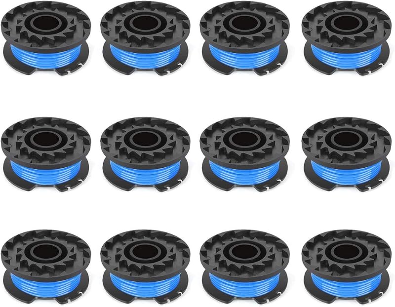 16ft 0.065" Auto-Feed Replacement Trimmer Spool Line for Greenworks 21332, 21222A, 21602, 21062, 21132, 21242, 21282, 21312, 21302, 21342, 21262(12 Pack)