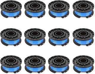 12 Pack 0.065" Single Line Auto-Feed Replacement Trimmer Spool for Greenworks 21222A/21602/21062/21132/21242/21282/21302/21332/21262/21312/21342/2100302