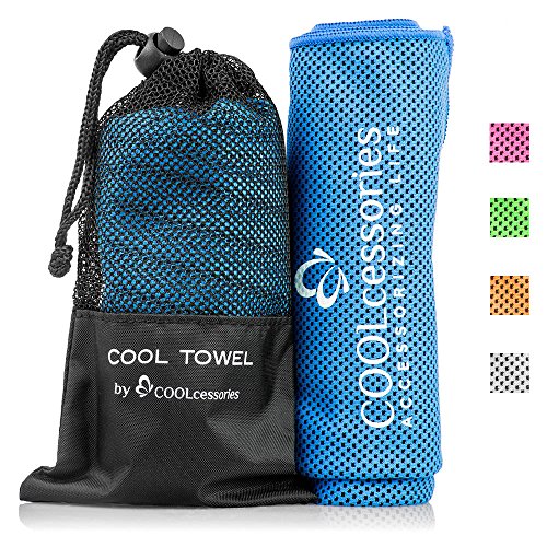 COOLcessories Microfiber Quick Dry Cooling Towel: Stay Cool Gym Towels for Neck & Body - Quick Drying Wrap