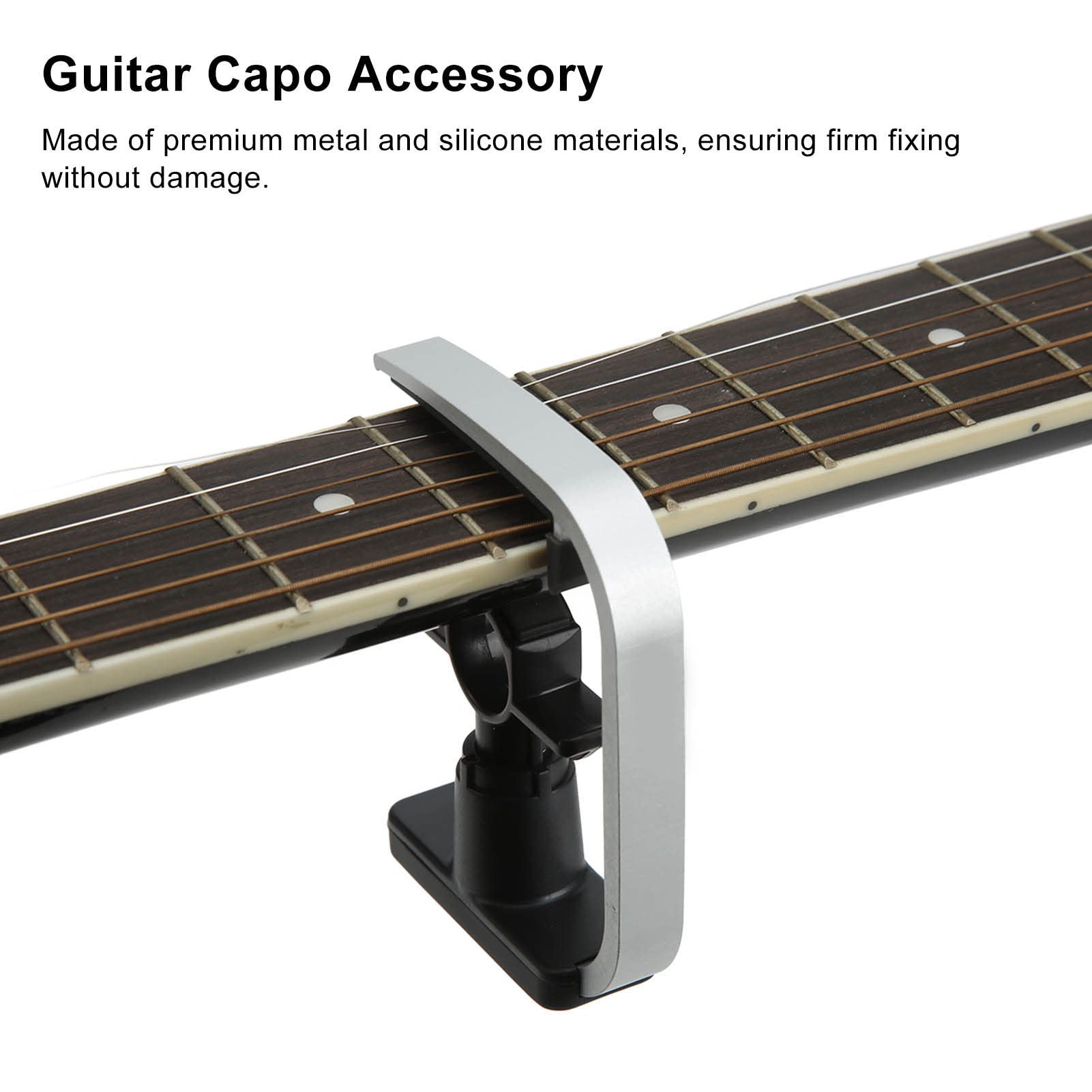 Capotasto Per Chitarra Universale - Per Chitarra, Basso E Ukulele Con Protezione Tastiera - Foto 6