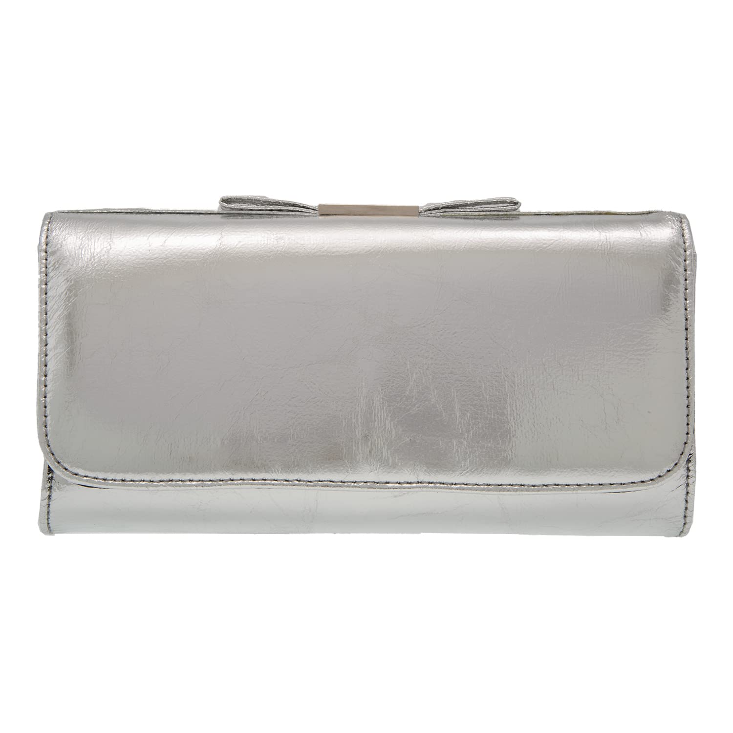 JNB Women's Metallic Material Clutch Purse