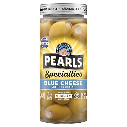 Pearls Specialties Queso azul Aceitunas rellenas 67 oz 6-tarros