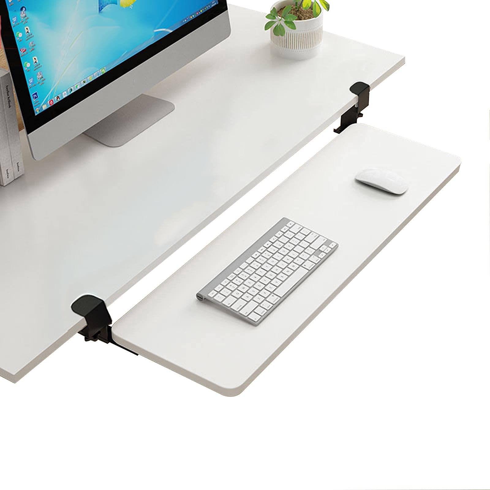 Buy RTYUI Ergonomics Large Keyboard Tray Under Desk Pull Out With Extra