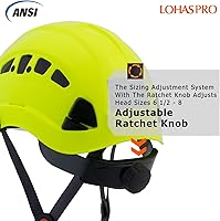 Vista 2 de LOHASPRO Cascos Duros de Construcción Casco de Seguridad ANSI Z89.1 Aprobado OSHA Casco Duro Ventilado Hombre Trabajador Verde Neón Casco Duro