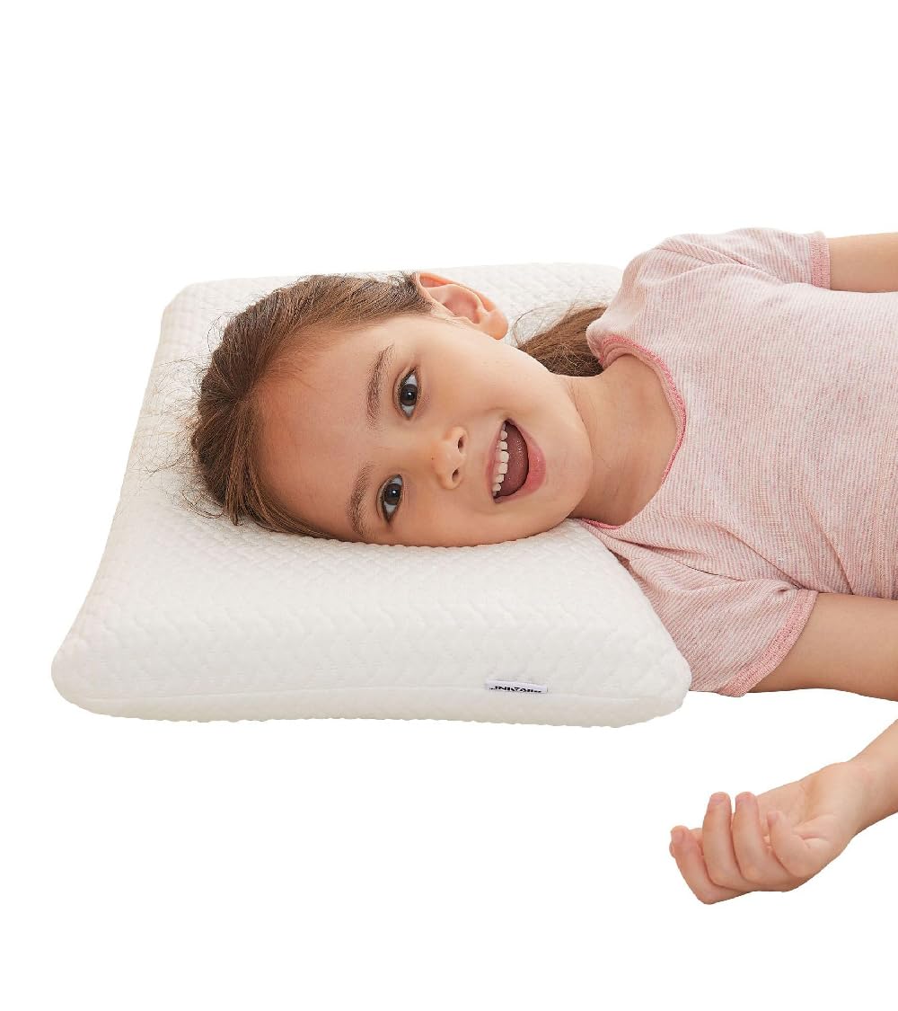 SIKAINI Cuscino per Bambini Oeko-Tex Memory Foam Cuscino ipoallergenico Cuscino per Bambini per Ragazzi e Ragazze (3-8 Anni)