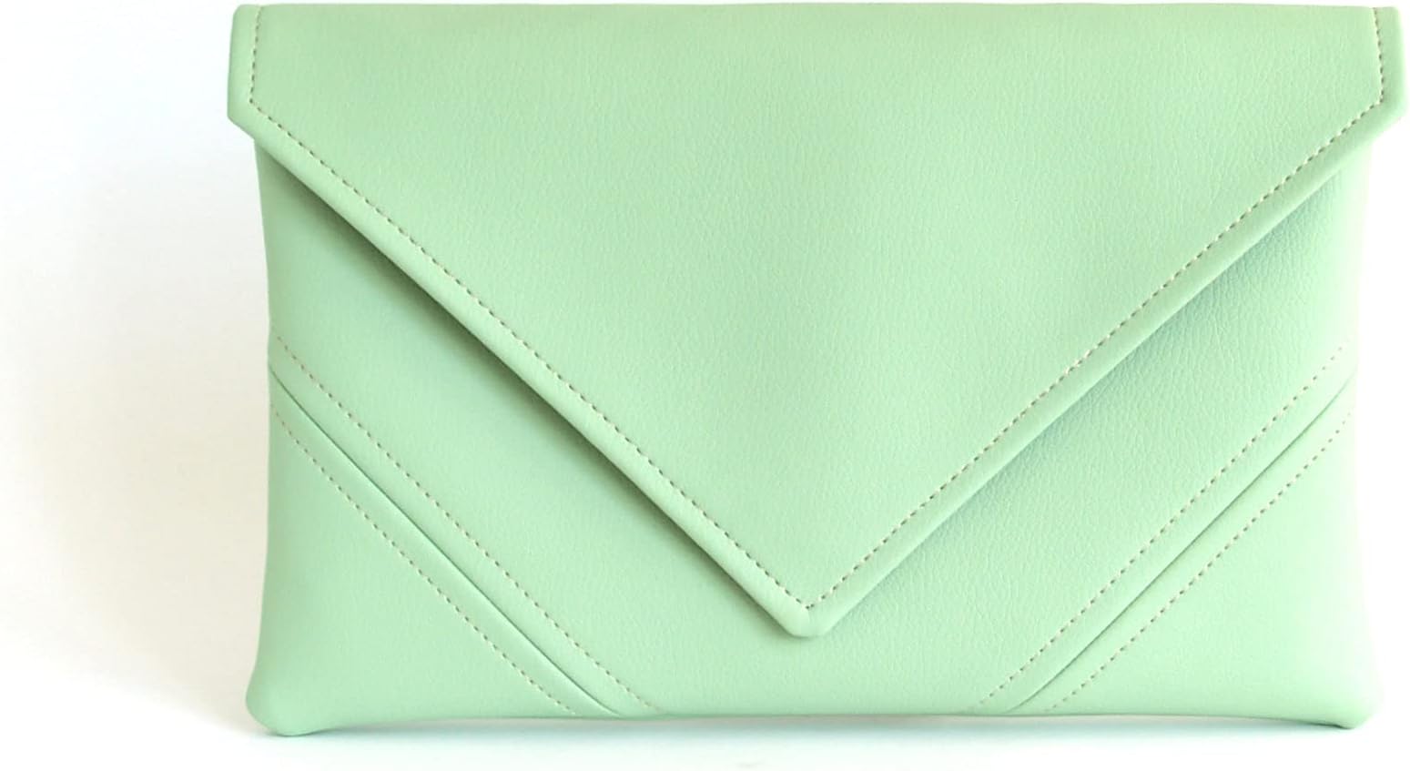 Mint Clutch Purse Handmade Vegan Bag Bridesmaid Clutch Bag Gift For Her Vegan Leather Clutch Evening Bag Leather Purse Envelope Clutch Vegan Handbag