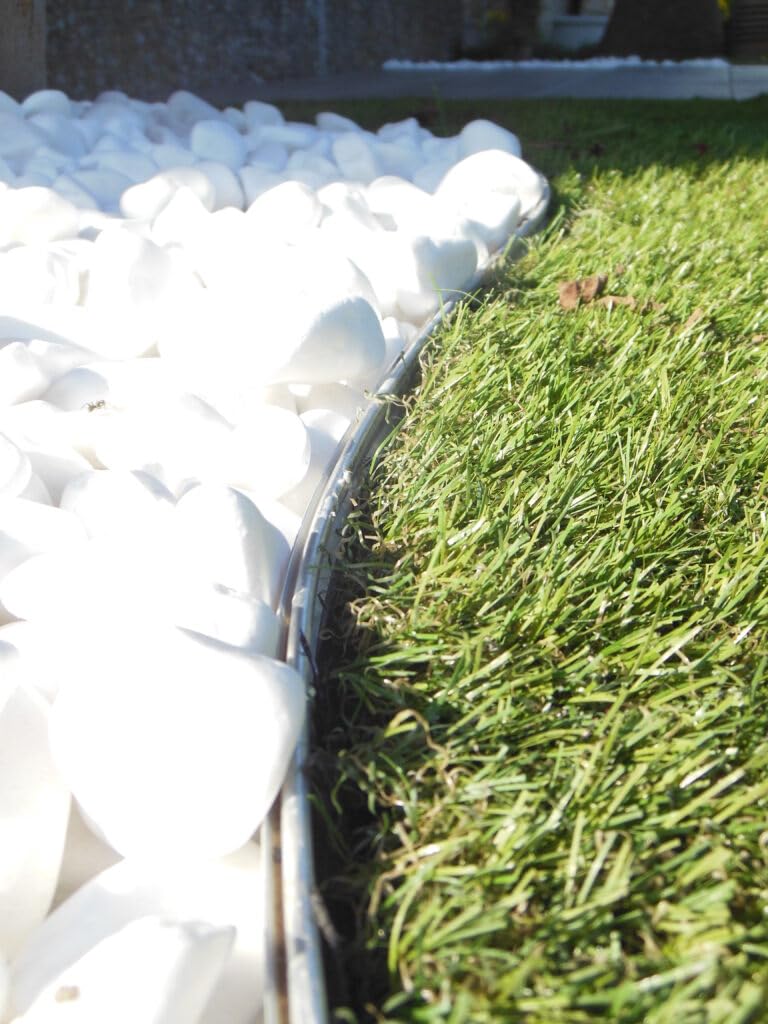 srl ® Galet blanc pour jardins, pierre naturelle super blanche pour jardins, galet thassos (3 tailles disponibles) (20 kg. 40/60 mm.)