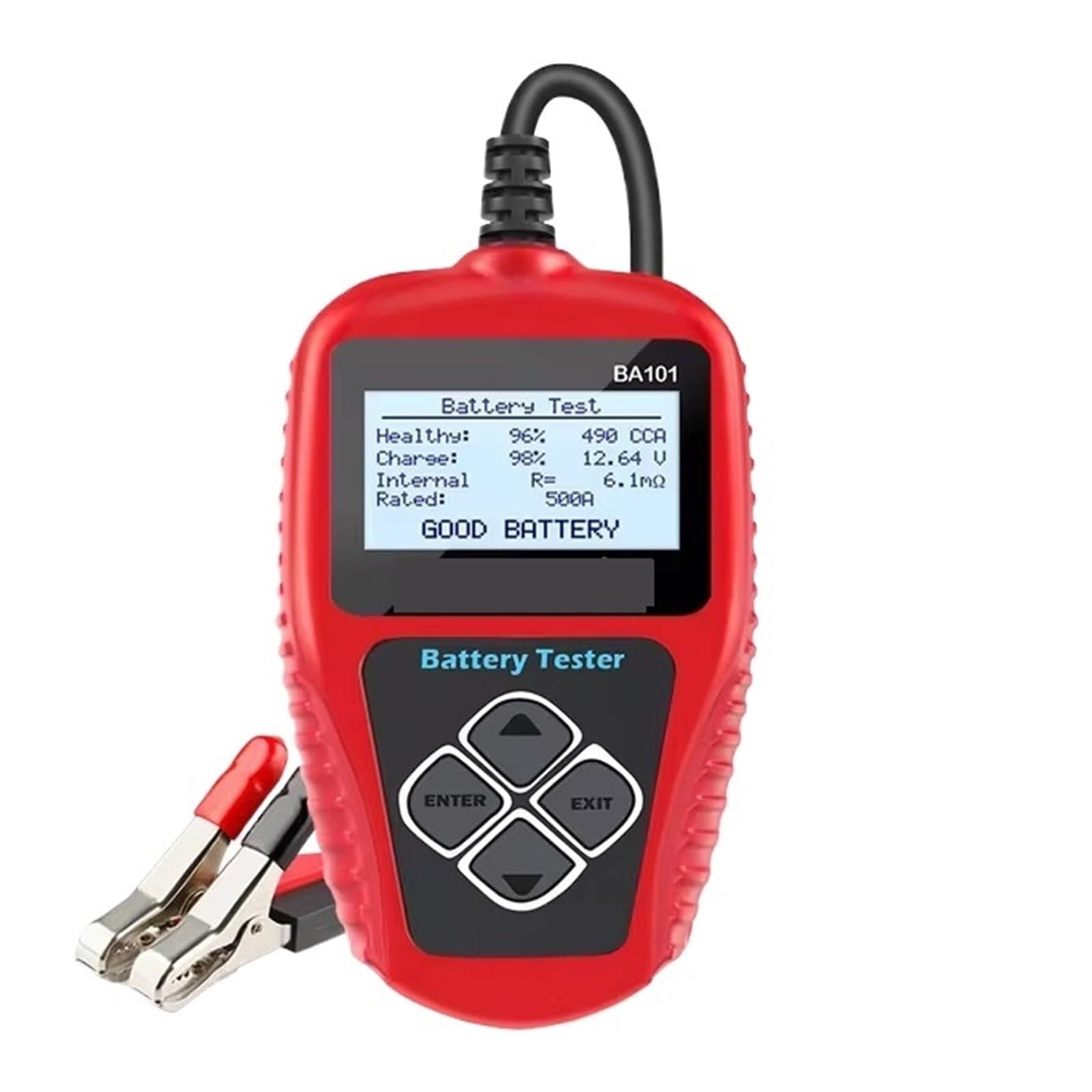 Probador de baterías, Probador de batería de coche BA101 de 12 V, analizador, comprobador de carga de batería automotriz, circuito de carga de 100-2000 CCA, herientas de diagnóstico