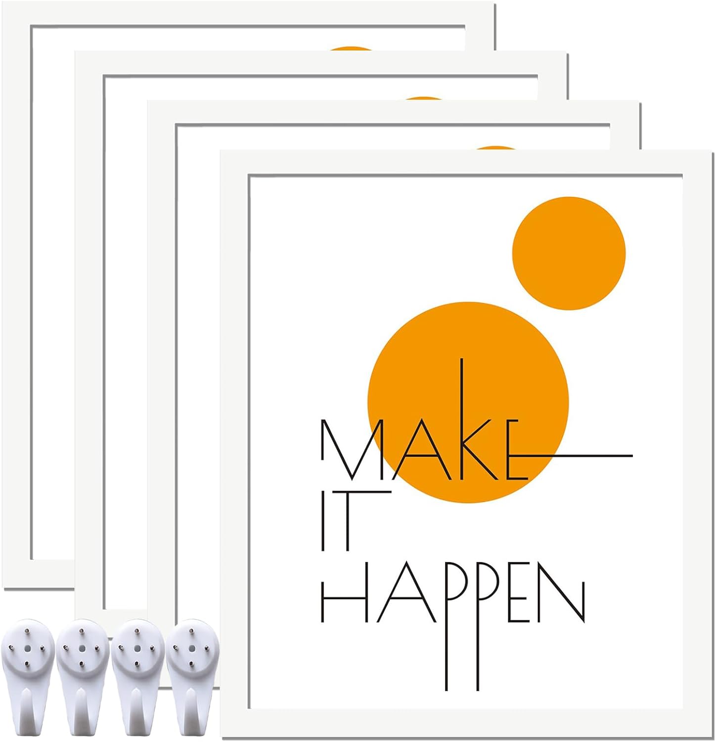 20x24 Picture Frame Set of 4, White 20 x 24 Frame High Transparent Wall Gallery Poster Canvas Photo Frames for 20 by 24 inches White 20x24