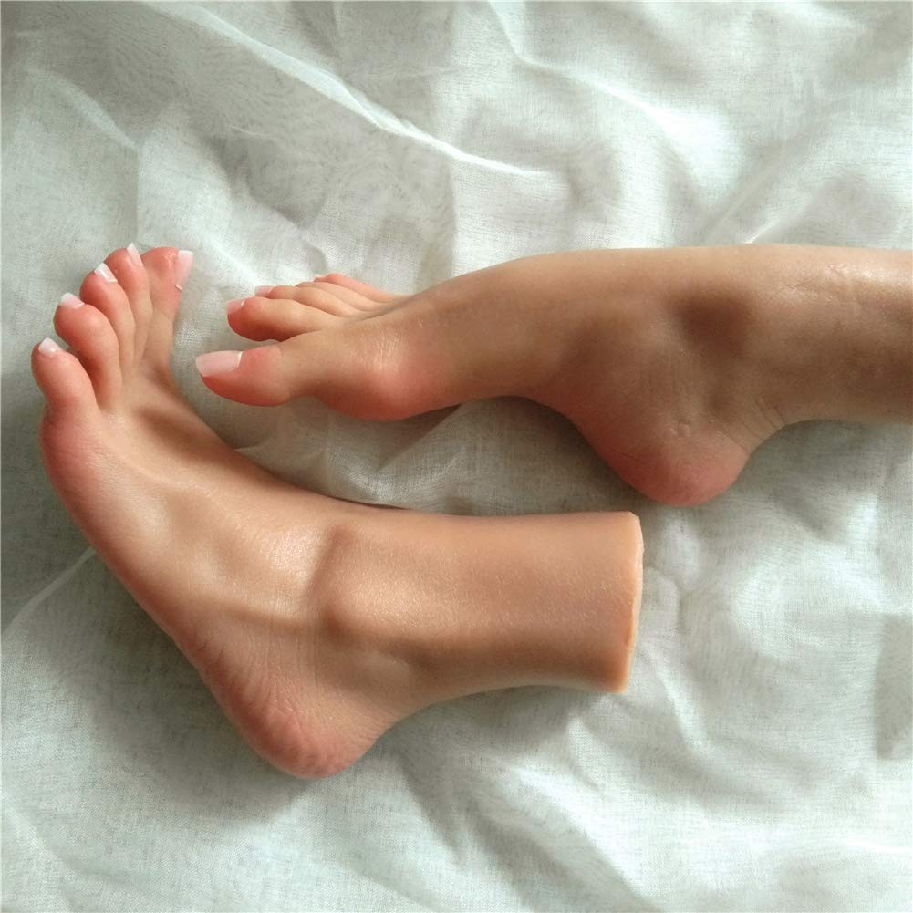 NCBH Sex Toys Feet, Feet Sexy Silicone, Silicone Foot Fetish Toy Donna Piedi Stampo Display Gioielli Sandalo Scarpa Calzino Display Schizzo Artistico con Ossa,A2,37