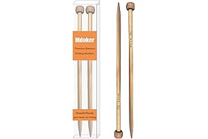 Mdoker Bamboo Knitting Needle, Size 7 (4.5mm), 10-Inch Length for Smooth Knitting Projects