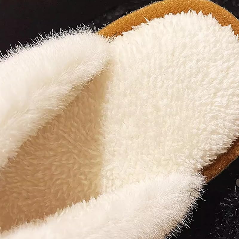 BEDAW Casa Calde Pantofole di Peluche, Pantofole di Cotone con La Salsa Spessa, Sneaker Interne Calde Invernali