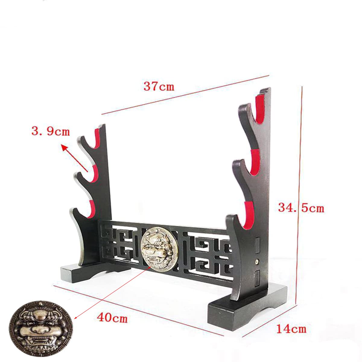 Supporto Per Spada Espositore Per Armi Katana Genji Lama Per Spada Da Samurai Giapponese Supporto Medievale Slayer Weapon,3 Tier