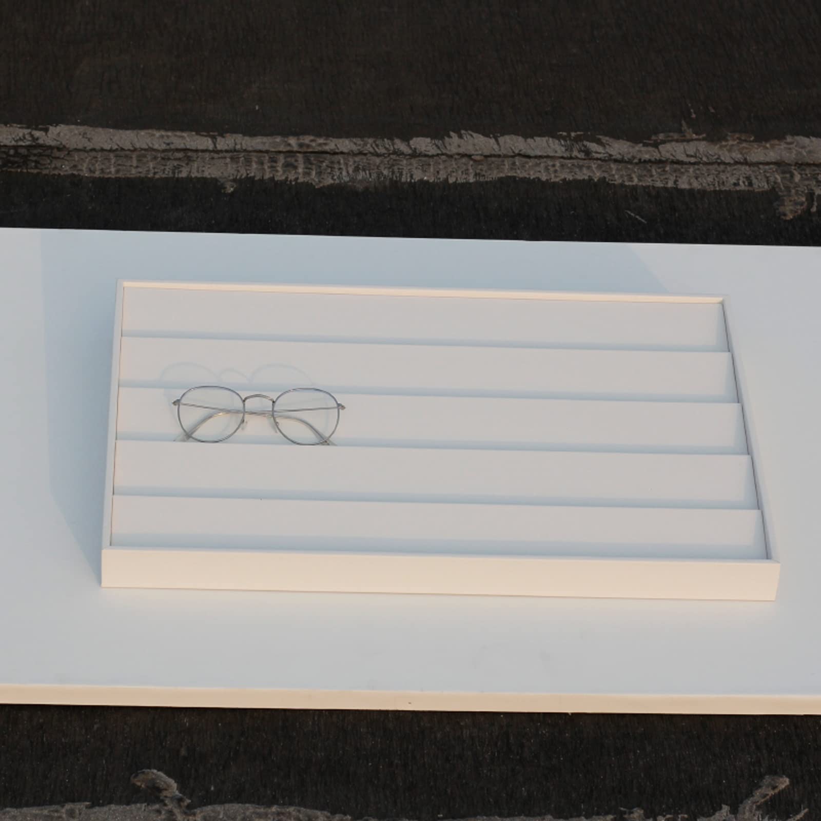 Brillenhalte Abschräge aus lederzogener abgeschrägter Display-Rack-Speicher-Tablett-Sonnenbrillen-Gläser Stehen Brillenständer (Size : 3)
