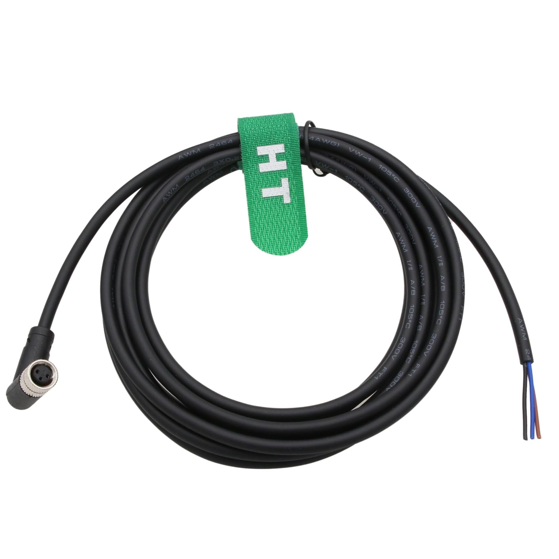 HangTon Cable de alimentación M8 hembra 3 pines sensor actuador blindado PVC 3m para Banner Baumer Turck SICK Omron