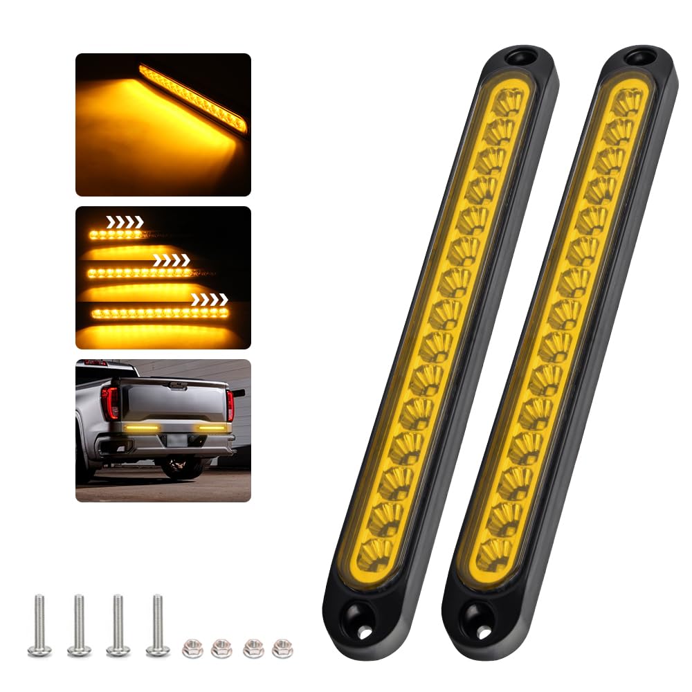 2 Barres LED 15 LEDs - Feux Jour & Clignotants Dynamiques - 12-24V - Voiture, SUV, Camion - UPXSXT