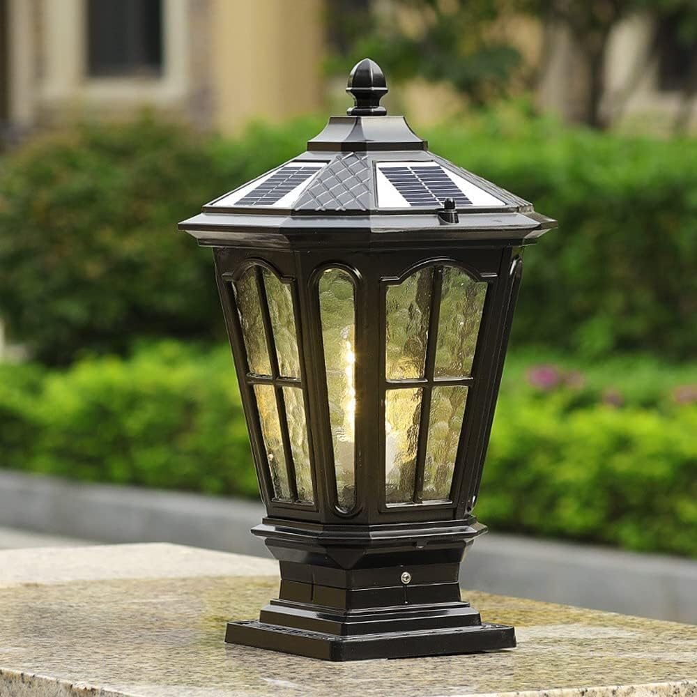 Appliques murales extérieures, lampadaires solaires étanches IP65, bornes Lumineuses pour Jardin, Portail, aménagement paysager, lanternes de Rue ()