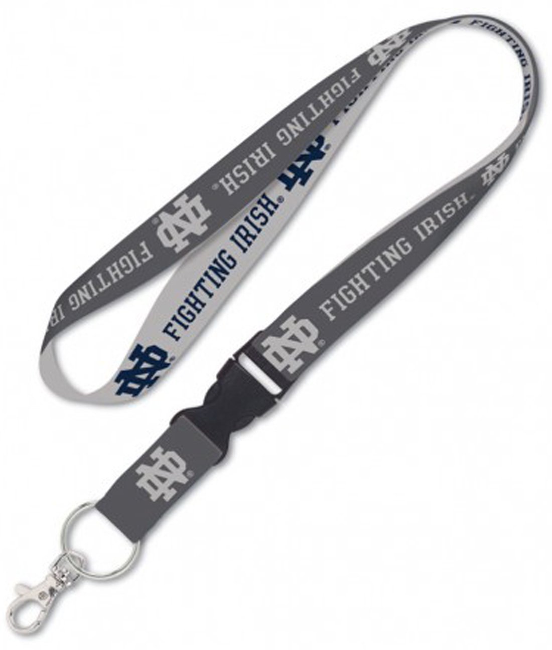 Notre Dame Fighting Irish Premium Lanyard Key Chain, Charcoal Edition