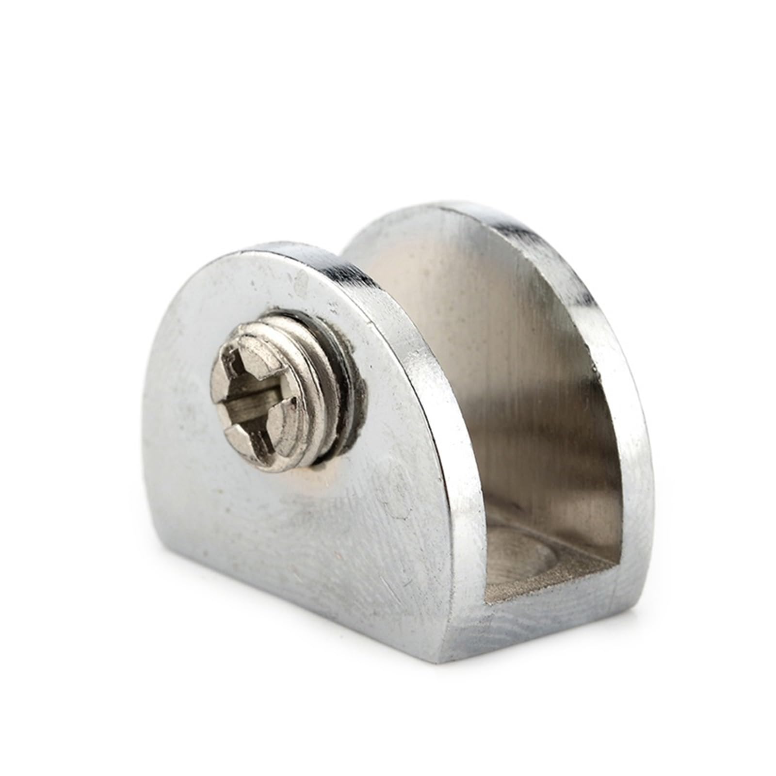 Ehfqpjybbo One Color Half Round Glass Clamps Plane Zinc Alloy Shelves Support Two Hole Corner Brackets Clips 8Mm 1Pcs
