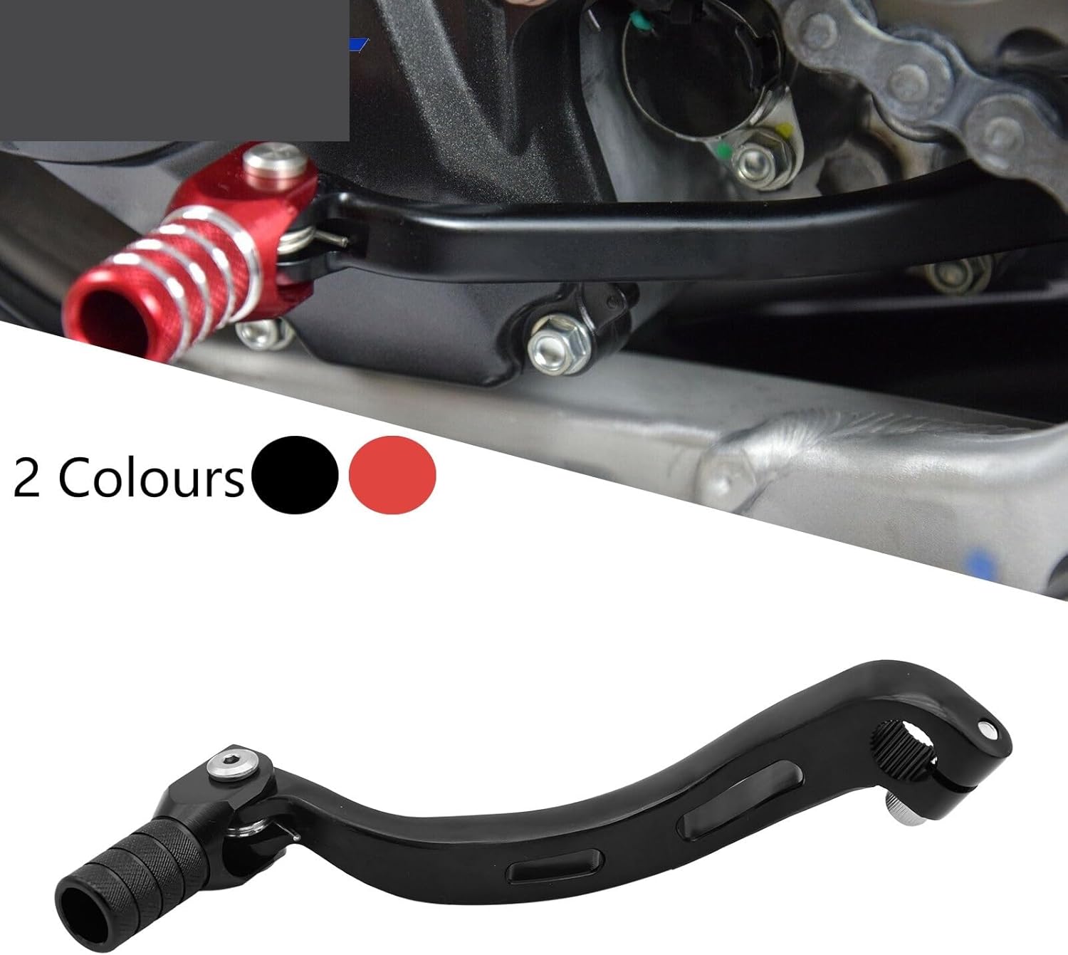 Motorbike Gear Shifter Motorcycle Aluminum Folding Gear Shift Shifter Lever for 250-500RR 2010 2011 2012 2013 2014 2015 2016 Universal