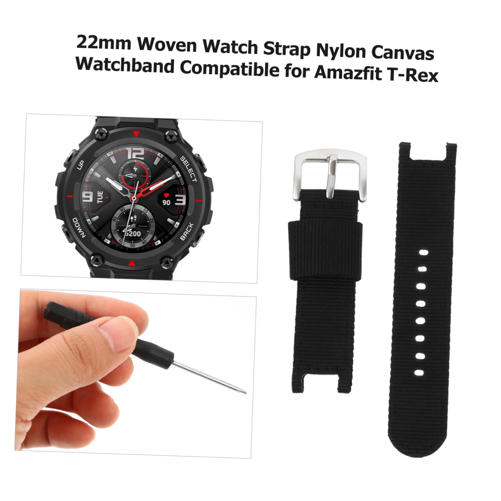OSALADI 2pièces Bracelet Montre Nylon Tissé Pour Et Accessoire Sportif Pour Hommes Et Femmes