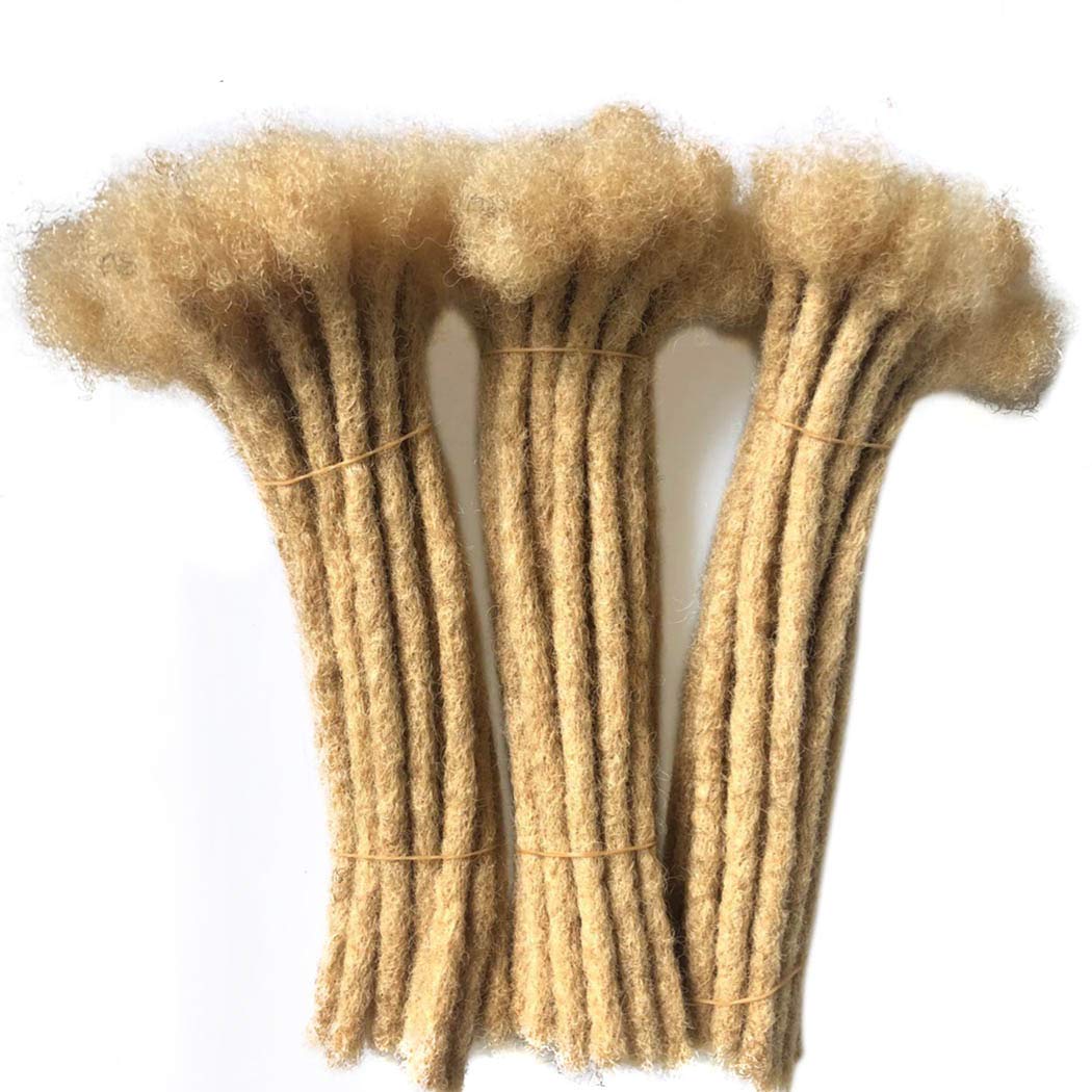 Human Hair Dreadlocks Extension Handmade Locs Large Size(diameter 0.8cm) 8inch 60 Strands/pack Natural Black #1B