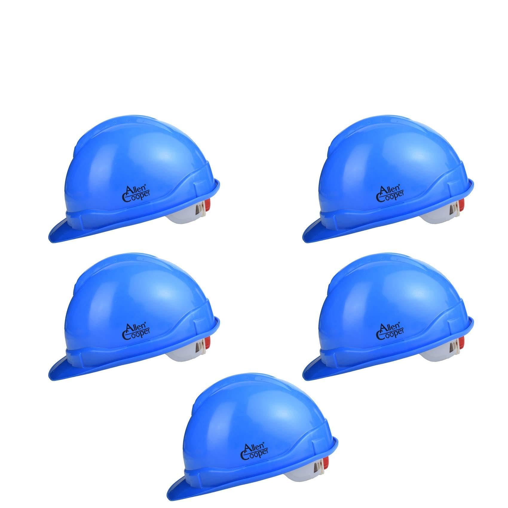 Allen Cooper Industrial Safety Helmet SH-721, Plastic Cradle with Ratchet adjustable Headband - BLUE (Pack Of 5) (B07XY1N6QW) Amazon Price History, Amazon Price Tracker
