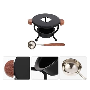 1 Set of Wax Seal Warmer Metal Seal Wax Furnace Seal Sticks Melting Furnace Tripod Sealing Wax Furnace with Wax Melting Spoon'$