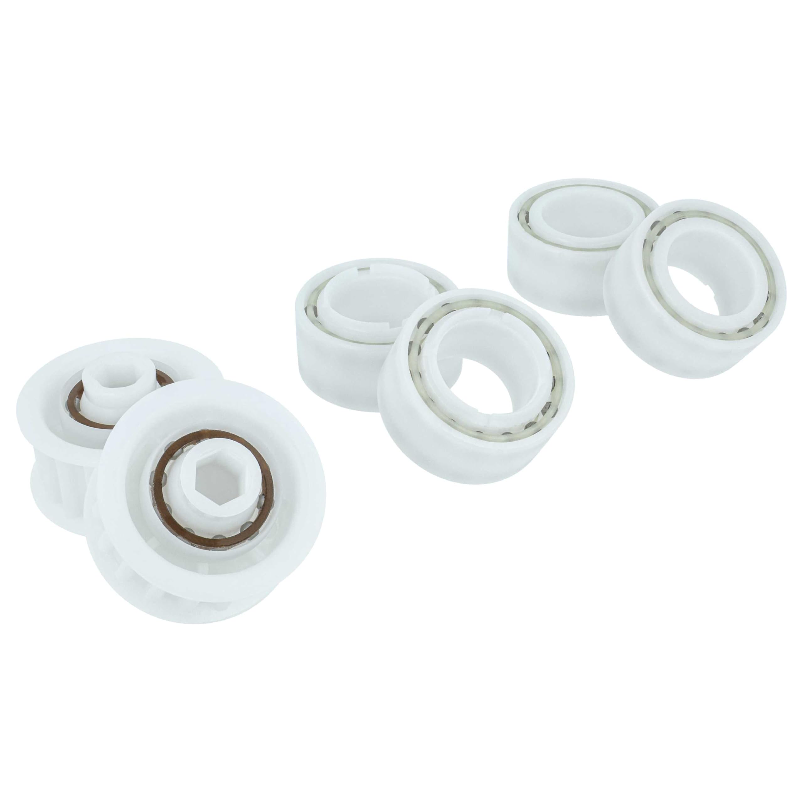 vhbw 4X Führungsräder, 2X Riemenscheiben Ersatz für Maytronics Dolphin 3884997-R6, 3884997-R3 für Poolsauger