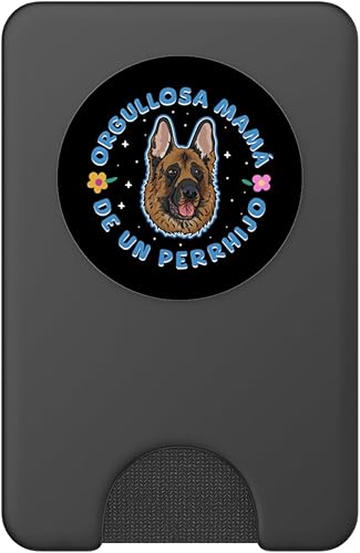 Miniatura 8 de Orgullosa mamá de un perrhijo. Versión Pastor Alemán PopSockets Swappable PopGrip