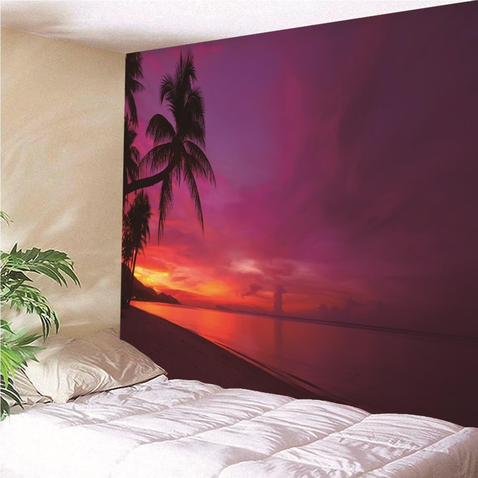 Tapisserie Murale Gris, Tapis Mural decoratif Salon Canard Volant Polyester Décoration Murale Salon Famille 200x200cm