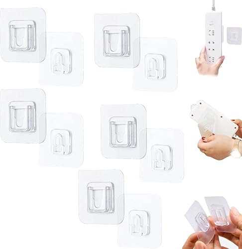 Ganchos de pared adhesivos transparentes de doble cara, ganchos de pared adhesivos transparentes de doble cara, autoadhesivos sin uñas, sin daños,