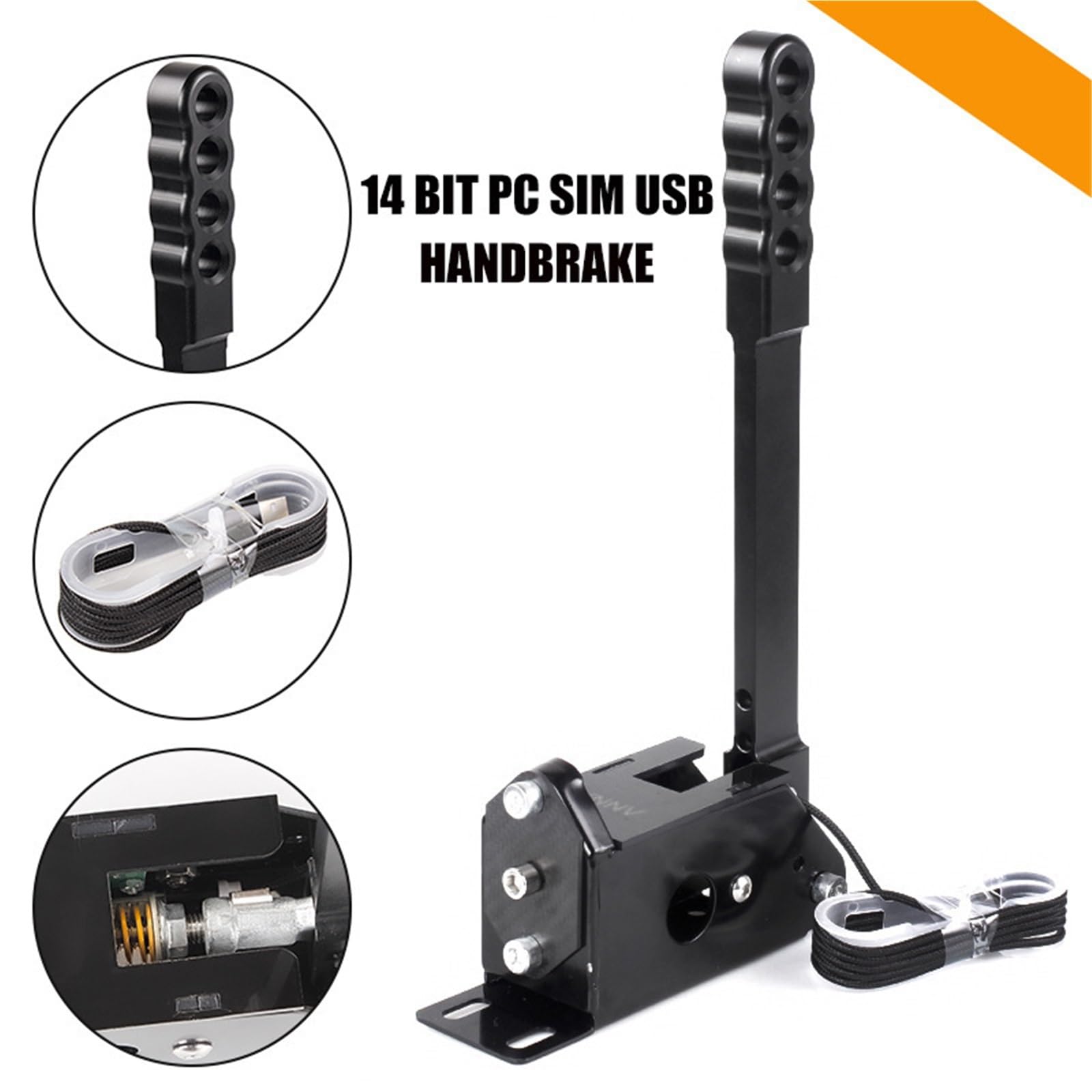 Dźwignia Hamulca Ręcznego Samochodu Hamulec Ręczny USB PC Hamulec Ręczny Czujnik Halla Do PC Wdowy Sim Racing Gry G25 G27 G29 T500 Pasuje Do FANATECOSW DIRT RALLY