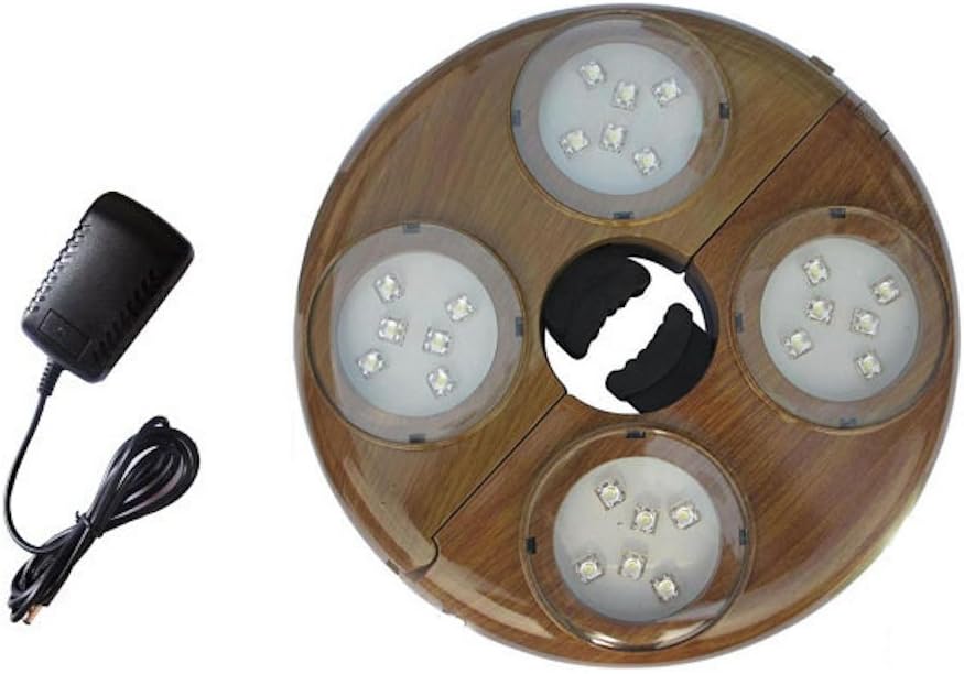 The Best of The Patio Umbrella Lights That Produce a Unique Warm White Bright Light at 300 Lumens. Comes with Four Rechagable AA Batteries and an Auto Off Battery Charger