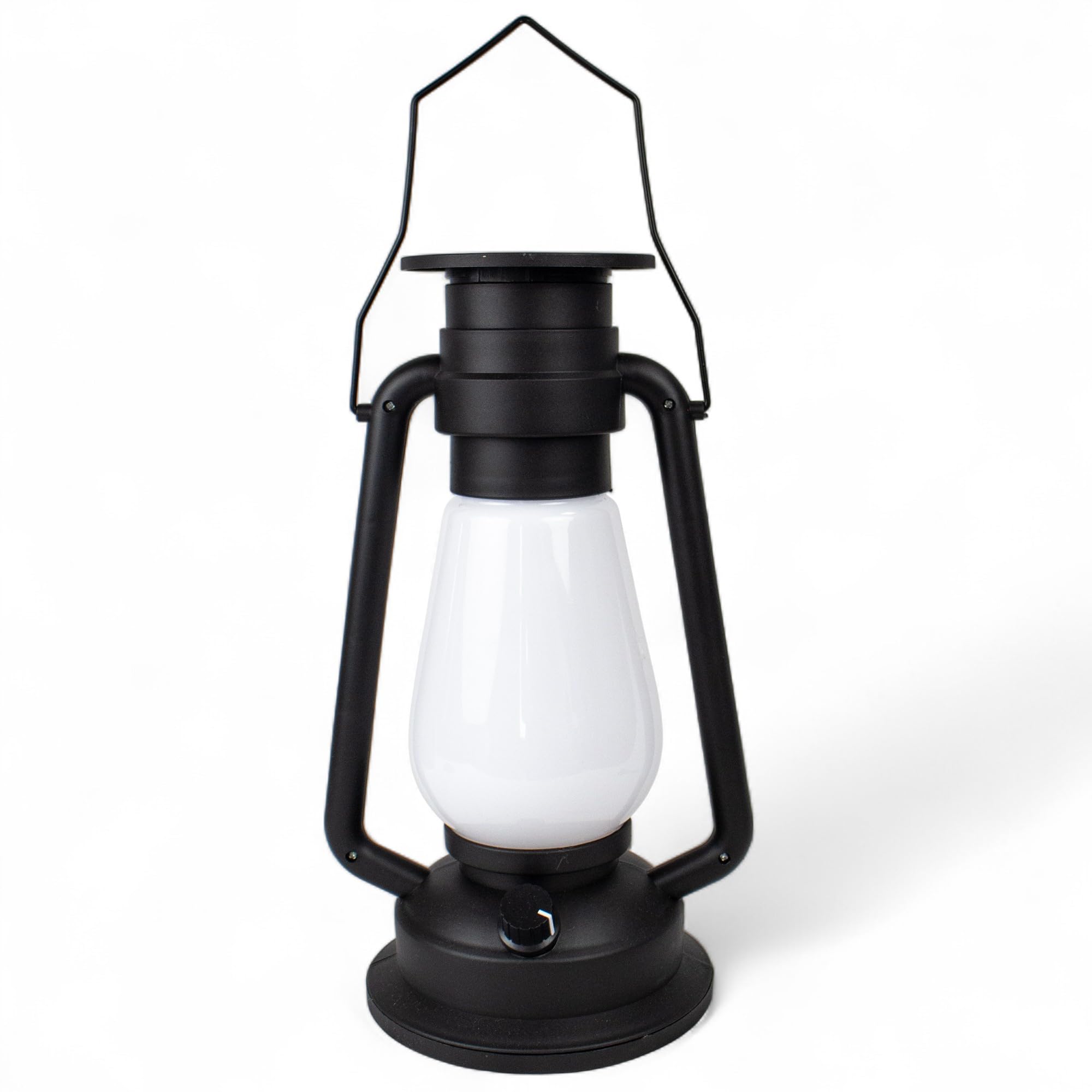 Lanterna solare esterna - spillo - Lampada a LED, lanterne a batterie, lampada solare da giardino + pendente, regolabile + luce calda, terrazza e giardino - 19 x 30 cm, interno/esterno, nero, pannello