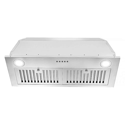 Range Hood Insert 30 Inch, Stainless Steel Kitchen Vent Hood 600CFM