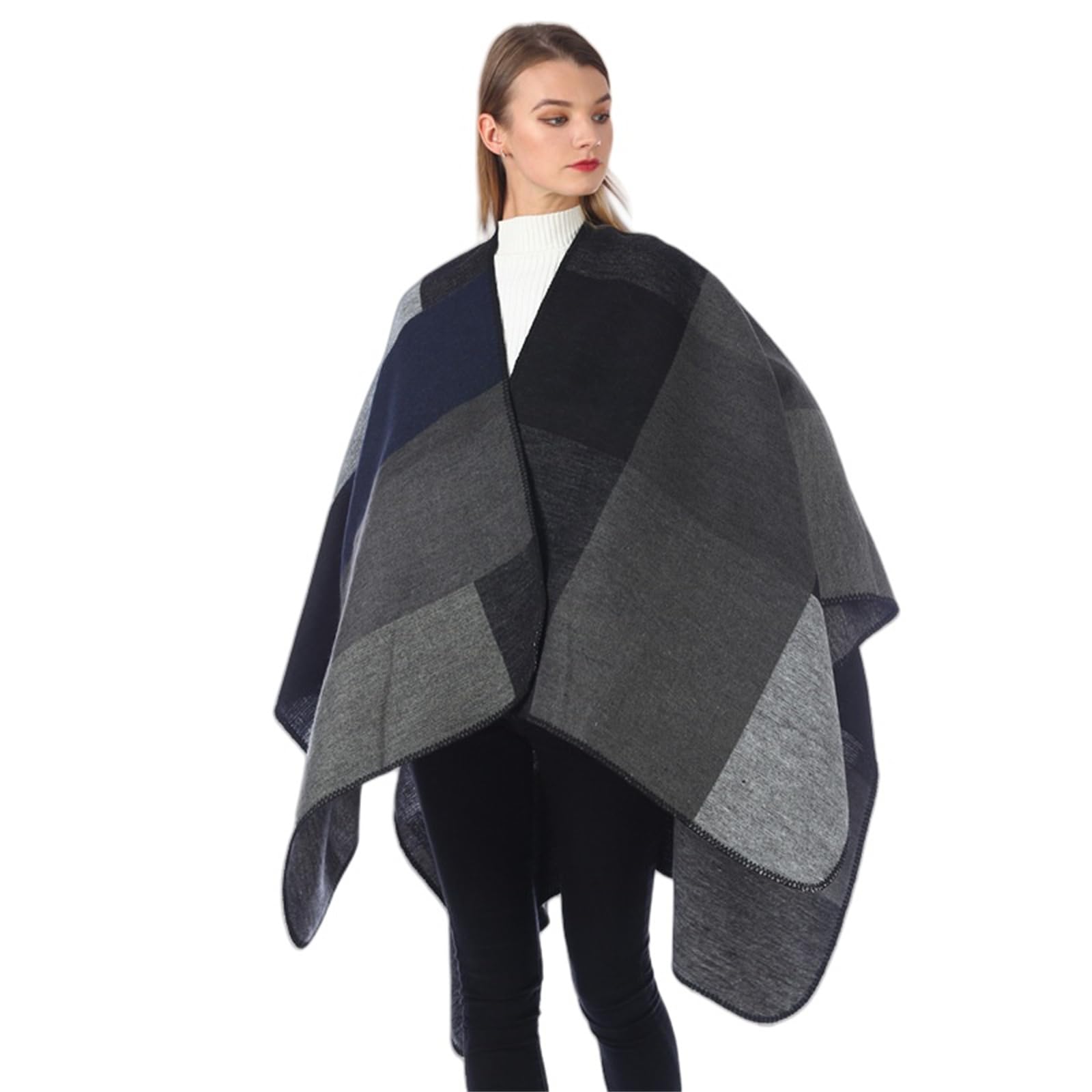 Poncho Mantella Sciamette A Maglia A Maglia A Maglia da Viaggio All'Aperto Mantellino