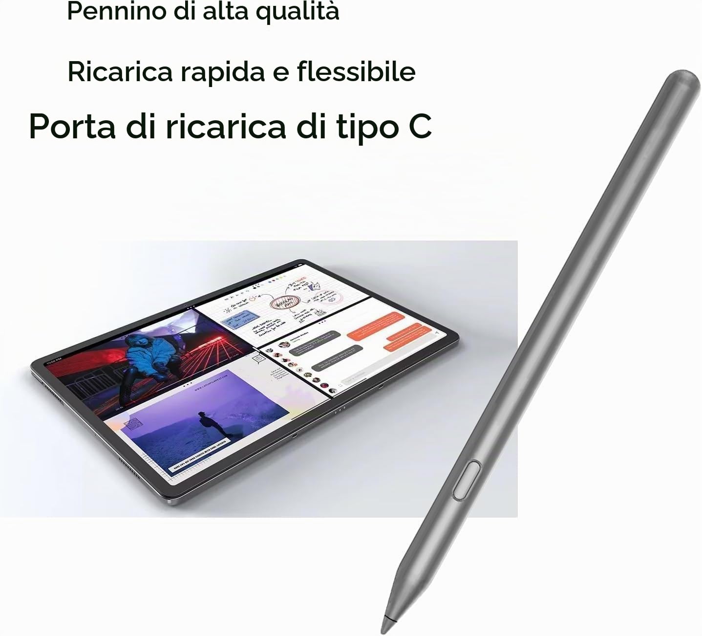 Punta Di Ricambio Tab Pen Plus AP500U Per Lenovo Tab P12 / M11 / Y700 / M10 Plus 5G – 1 Pezzo Con Strumento Di Rimozione - copertina
