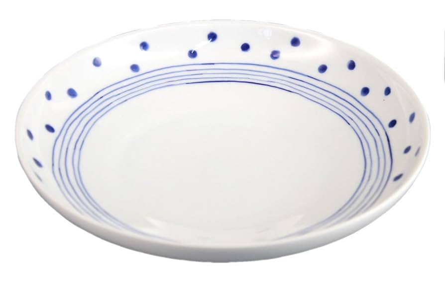 波佐見焼　器　皿 波佐見焼 利左エ門窯 テラコッタ ブルー 六寸皿 陶器 中皿 取り