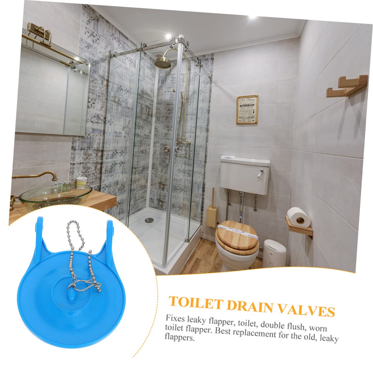 VILLCASE 3 Sätze Abtropfenventilkautschukstopfen Abtropfen Toilettenstopper Klappe Reparaturteile Für Toiletten Ketten Klappe Für Toilettenteile Ersatz-toilettenklappe Pvc Blau 2 Stücke * 3