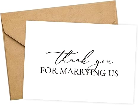 Wedding Day Card, Thank You for Marrying Us, Wedding Best Officiant Ever Gift