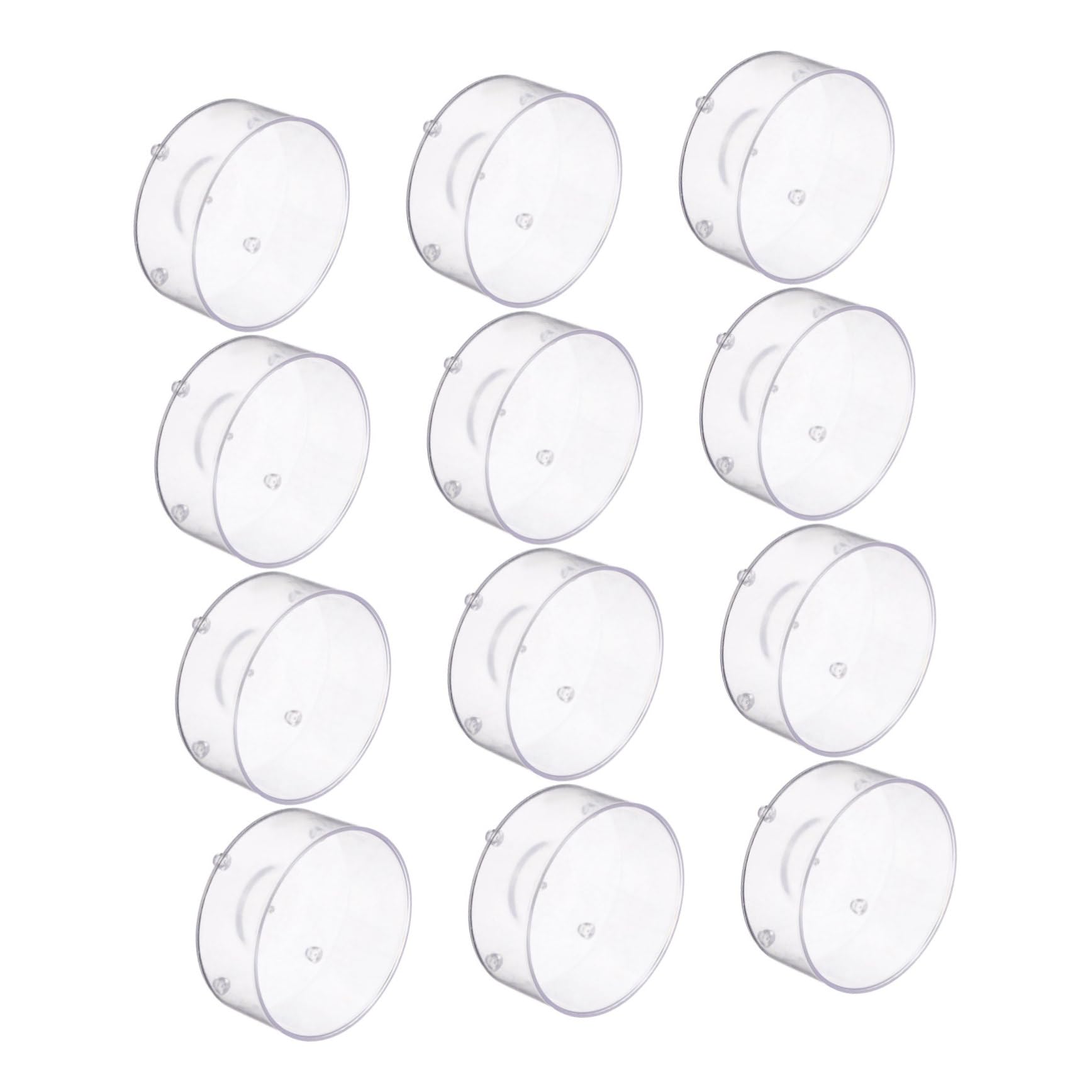 GANAZONO 30Pcs Transparent Reptile Water Dishes Multi Functional Feeding Bowls for Lizards and Geckos for Building Healthy Habitat
