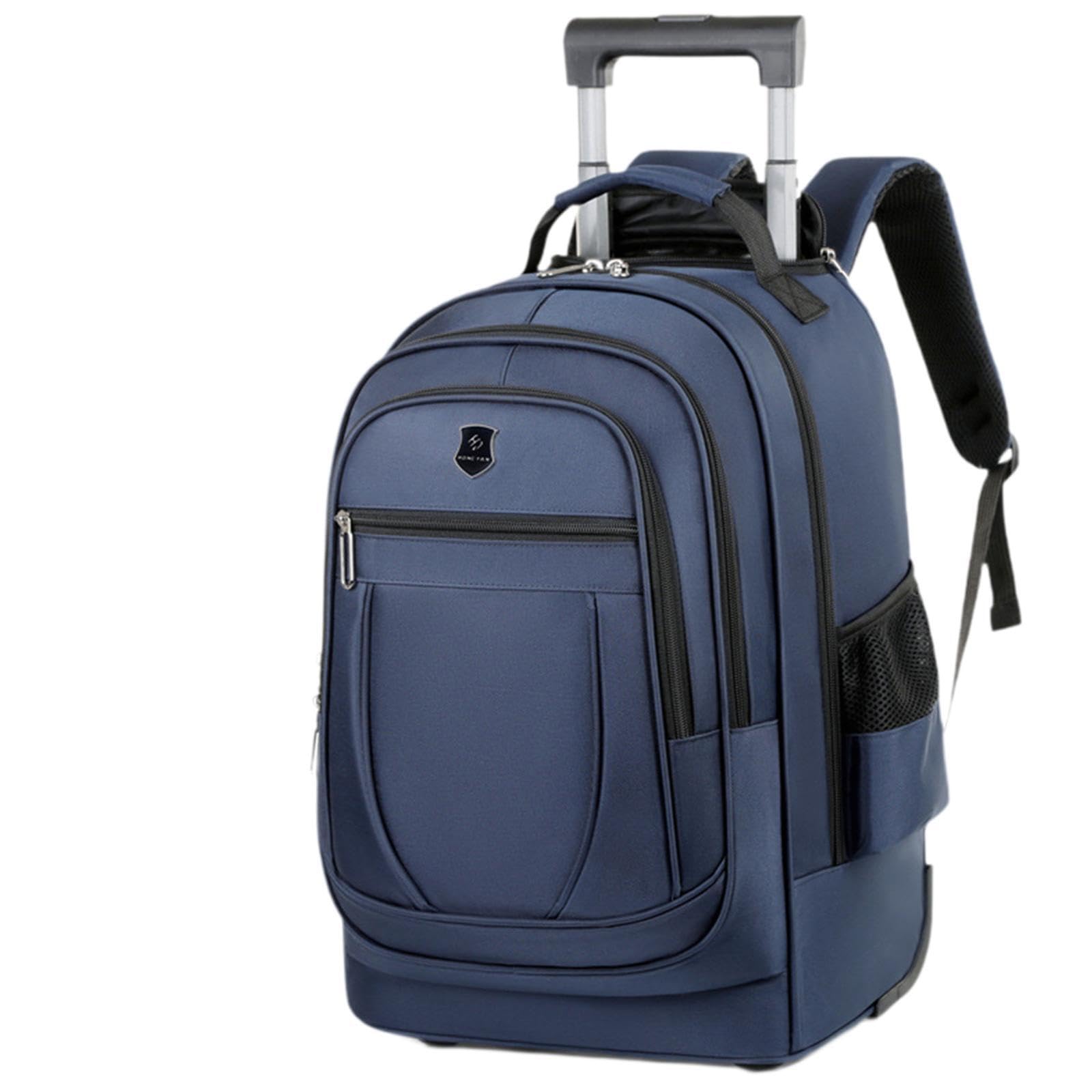 Zaino Trolley Con Ruote Per Sistema Multi Tasche Di, Blu, 50x34x22cm
