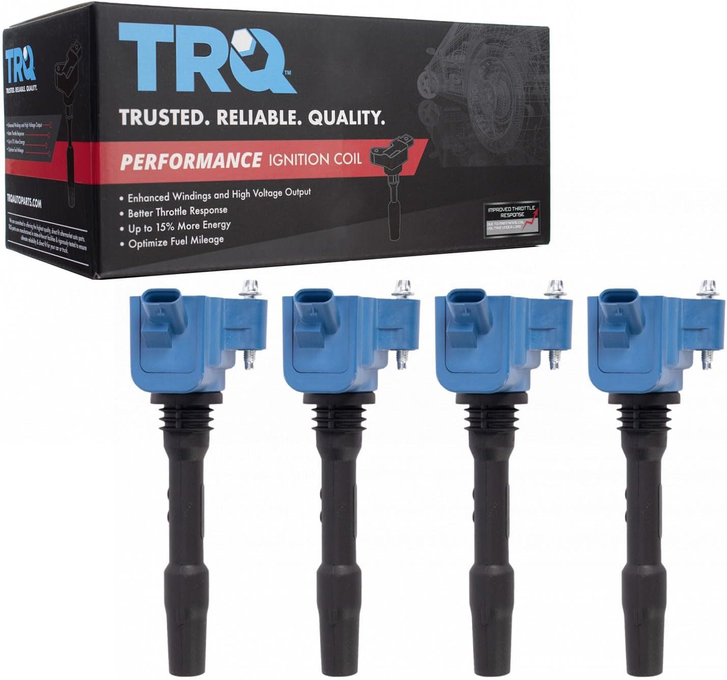TRQ 4-Piece Performance Ignition Coil Set
