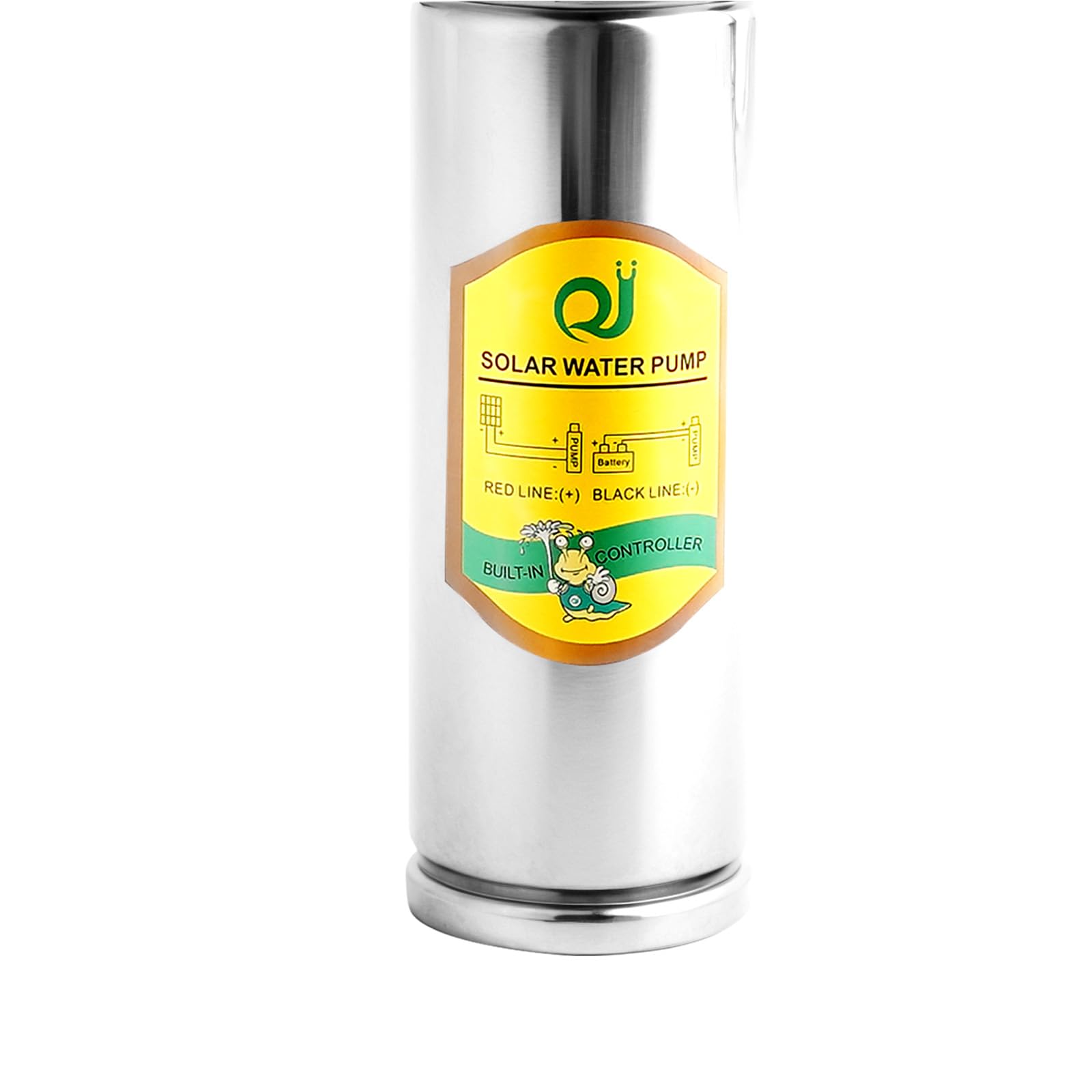 Bomba para pozos profundos, 24 V y 370 W, bomba sumergible de acero inoxidable, flujo máximo 2 m³/h, bomba sumergible solar para riego industrial de jardines