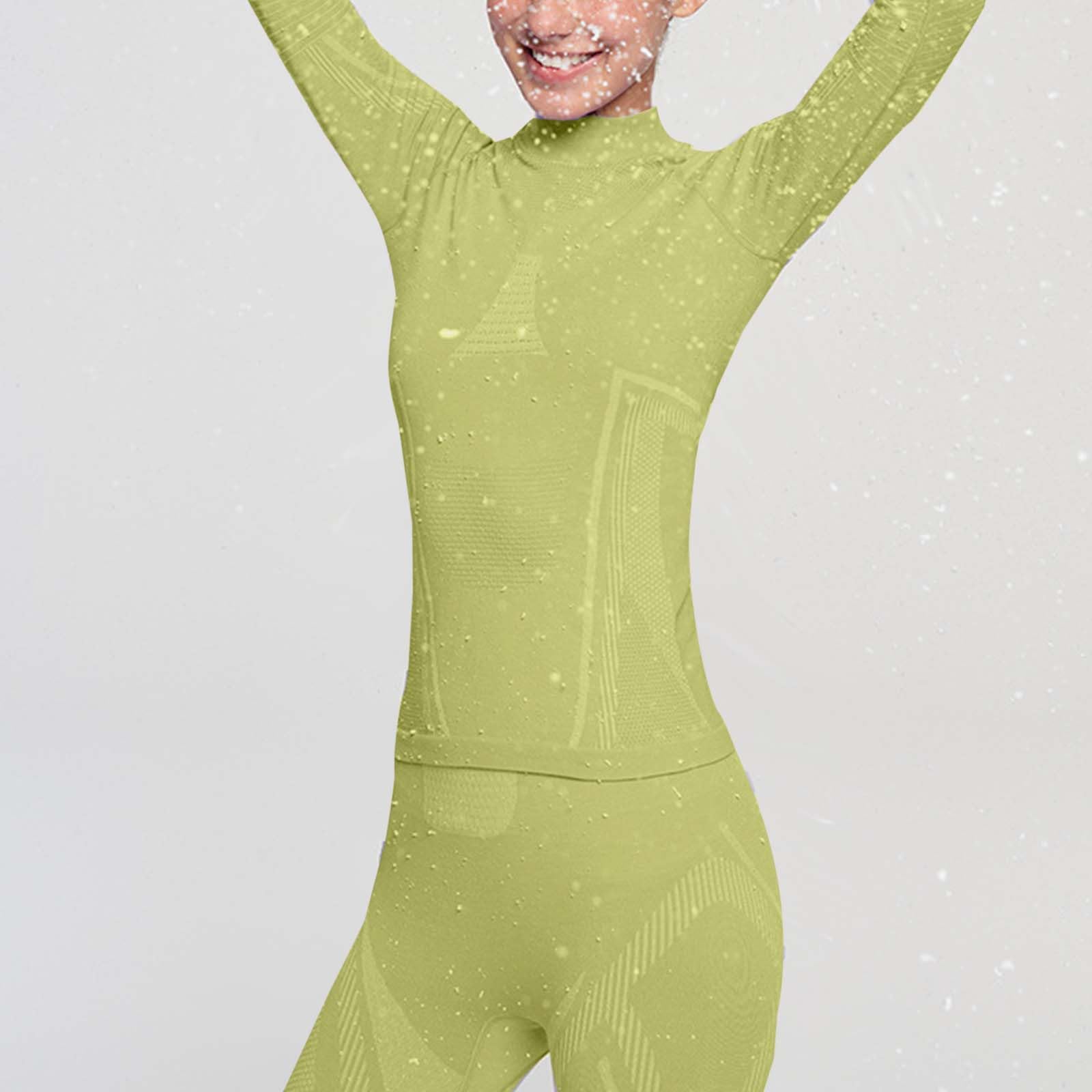 Biancheria intima termica da donna, biancheria intima da snowboard ad asciugatura rapida, set invernale caldo per esterni, slim fit, leggero, top e pantaloni di base, set funzionale per il