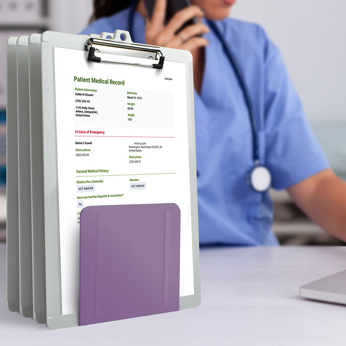 Acrimet Trieur de Documents en Métal, Organiseur de Bureau, Violet